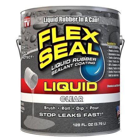 Flex Seal LFSCLRR01 Rubber Sealant Clear, Clear, 1 gal, Can US855CLR01-2